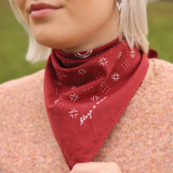 Jenni Earle | Heritage cotton bandana - “Blaze A Trail”