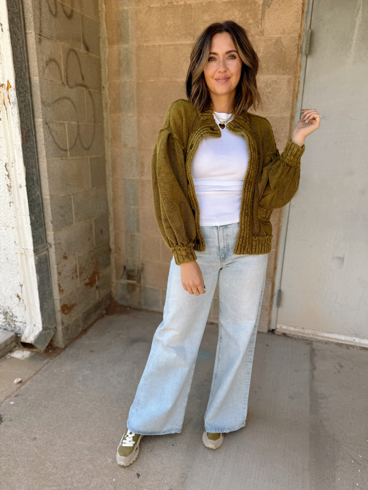 We The Free | Cute In this Cardi - Fir Green