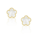 Sahira Jewelry Design | Adeline Clover 15mm Earring - Mother of Pearl