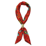 Jenni Earle | Silk Scarf - ‘Word Jumble’ – Brick Dust - Square Scarf