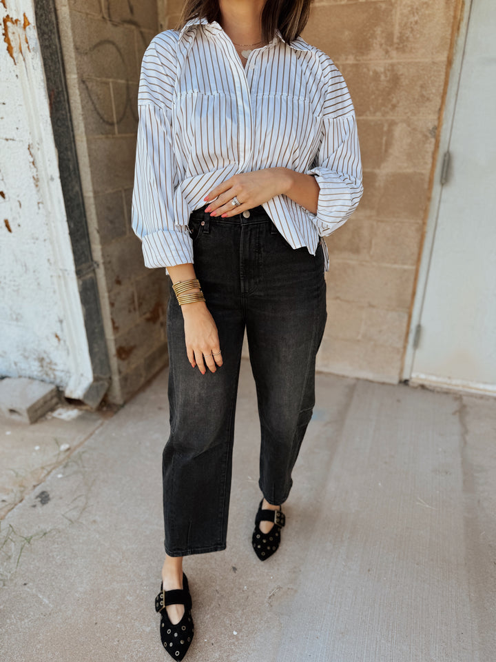 Pistola | Eli High Rise Arched Leg - Dark Midnight