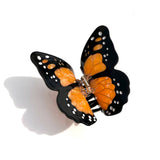 Solar Eclipse | Hand-painted Monarch Butterfly Claw Hair Clip
