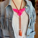 Rahya Jewelry Design | Eagle Bolo Hot Pink with Orange & Peach