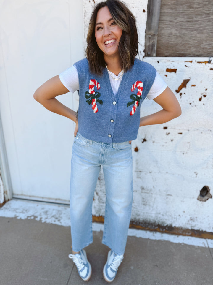 Free People | Be Merry Sweater - Blissful Blue Combo