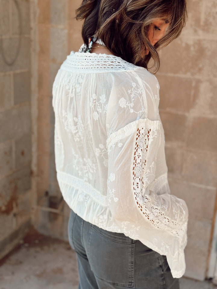 Free People | Sweet Love Blouse - Egret