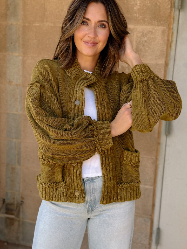We The Free | Cute In this Cardi - Fir Green