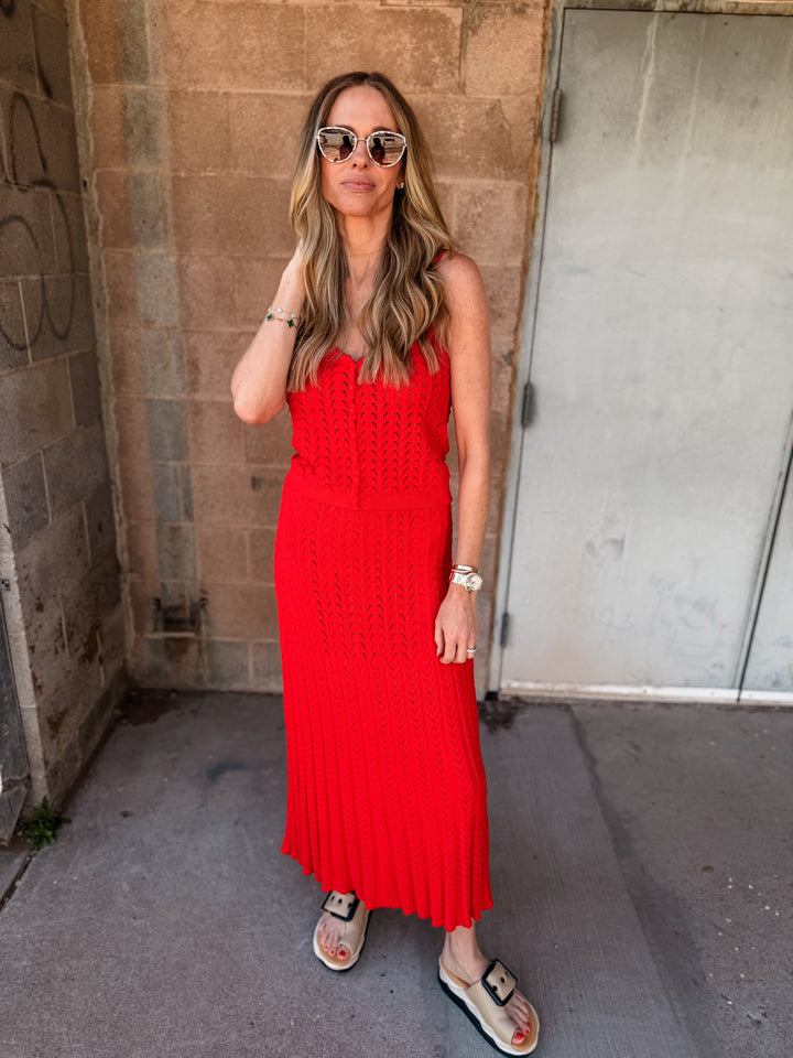 Z Supply | Lexa Sweater Skirt - Kiss Me Red