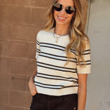 Z Supply | Gatewood Stripe Sweater - Light Oatmeal Heather