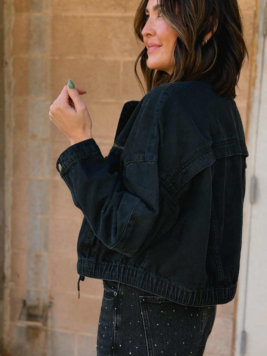 Aila Moto Jacket - Black