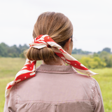 Jenni Earle | Silk Scarf - “Kickin' Up Dust” - Square Neck & Hair Scarf