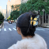 Solar Eclipse | Hand-painted Monarch Butterfly Claw Hair Clip
