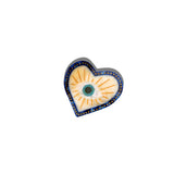 Solar Eclipse | Hand-painted Coastal Lucky Eye Claw Hair Clip