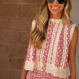 J. Marie | The Marna Lace Skort Set - Red Gingham