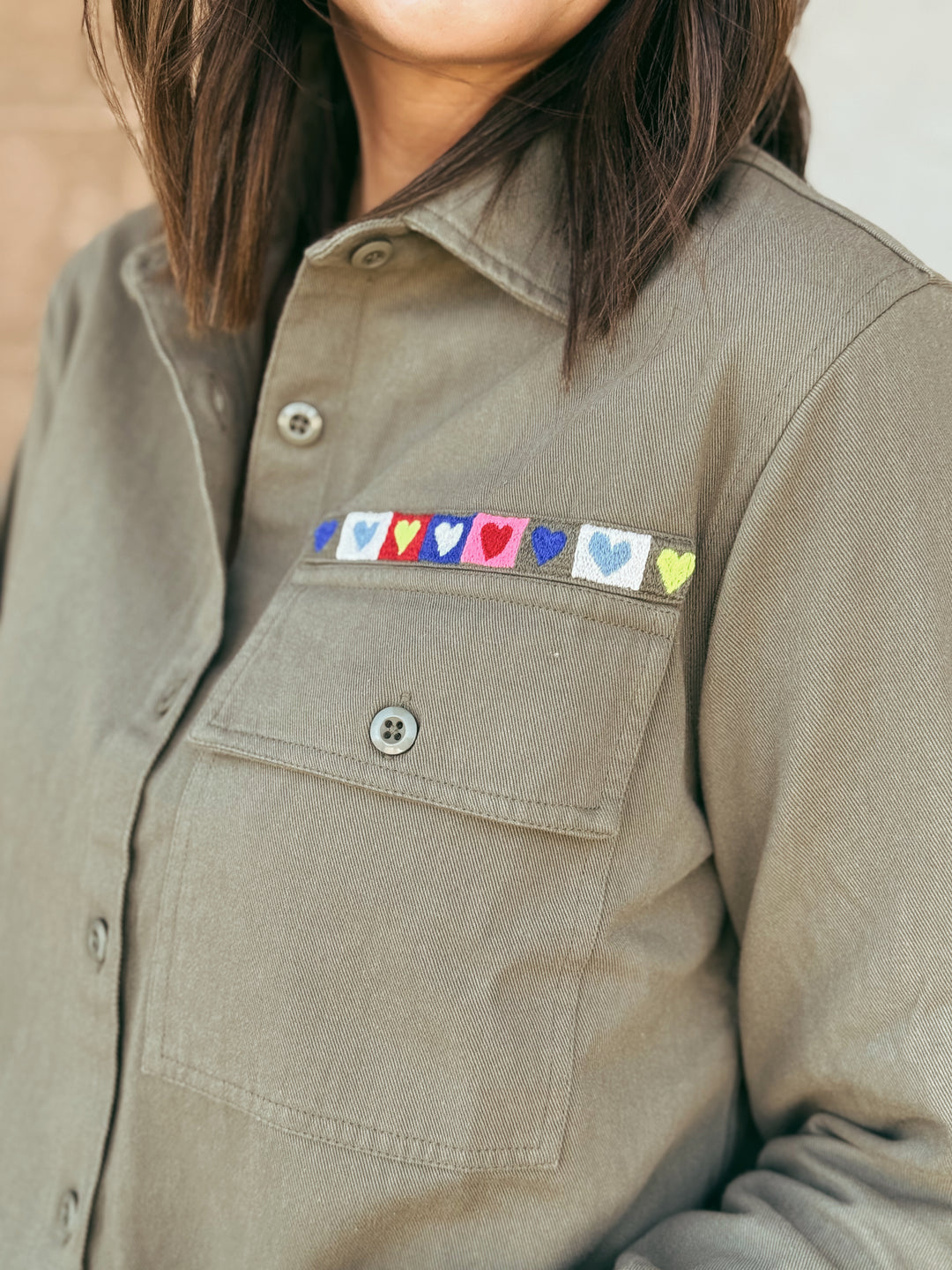 Kerri Rosenthal | Pia Love Brigade Shirt - Army Green