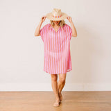 Sunshine Tienda | Lilian Palm Hat - Red/Lavender