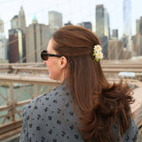 Solar Eclipse | Hand-painted Vintage Daisy Stem Claw Hair Clip