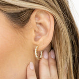 Sahira Jewelry Design | Piper Cz 18mm Hoops - Gold