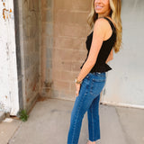 Good American | Soft Tech Good Legs Straight Jeans - Indigo818