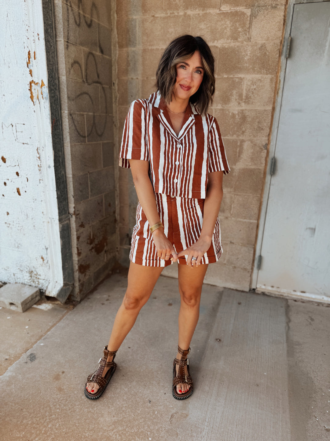 Cleobella | Mizuki Blouse -Vecchio Stripe Print