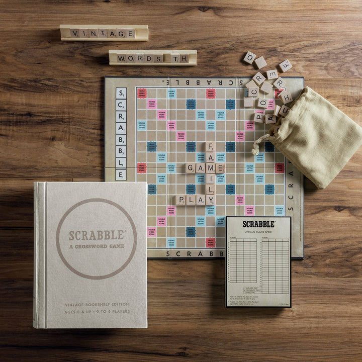 Scrabble, Monopoly, Clue Vintage Bookshelf Assortment