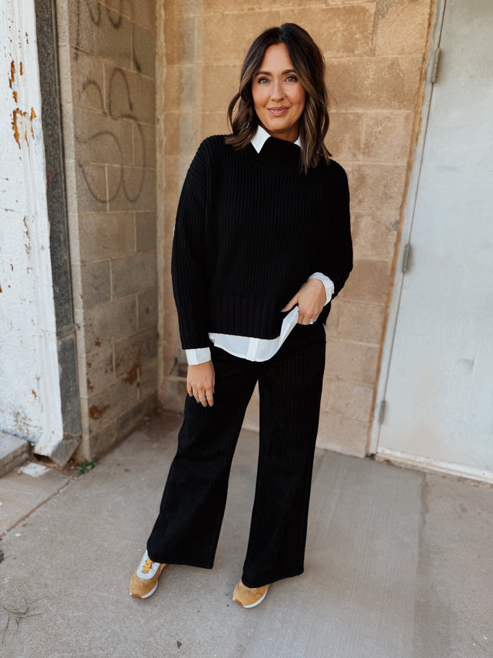 Kerri Rosenthal | Marlow Imperfect Heart Sweater - Black