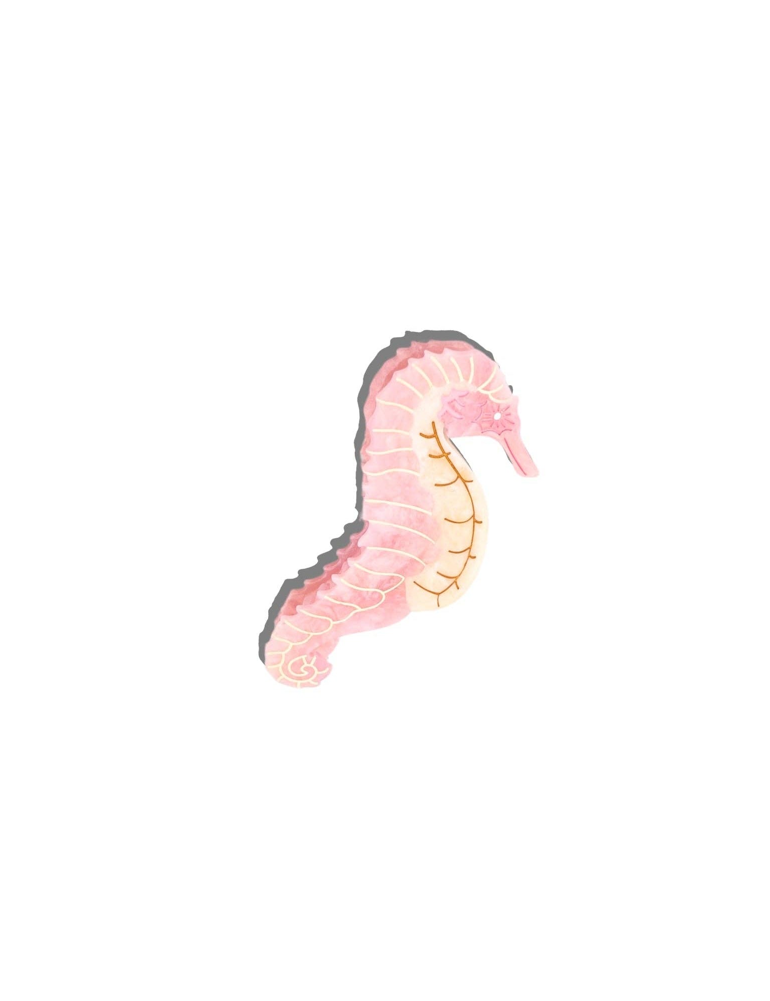 Solar Eclipse | Hand-painted Seahorse Claw Hair Clip