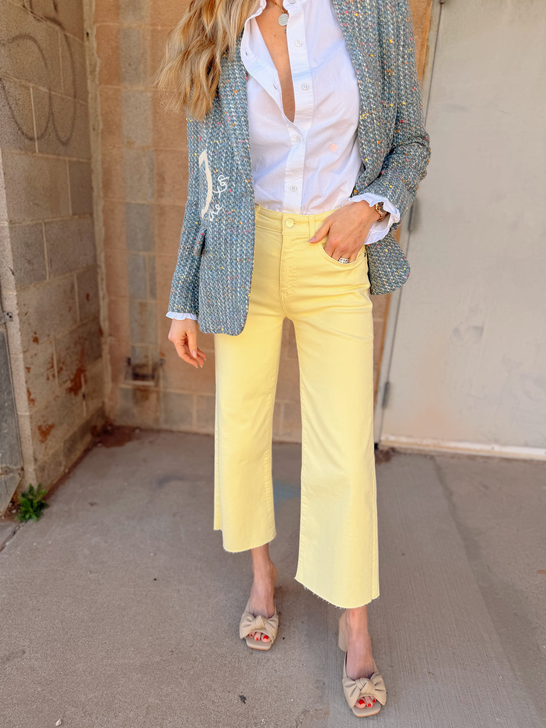 AG Jeans | Saige Wide Leg Crop - Sunlight Yellow