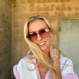 Freyrs | Billie Unisex Aviator Sunglasses - Gray