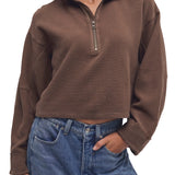Free People | Celeste Quarterzip - Teak