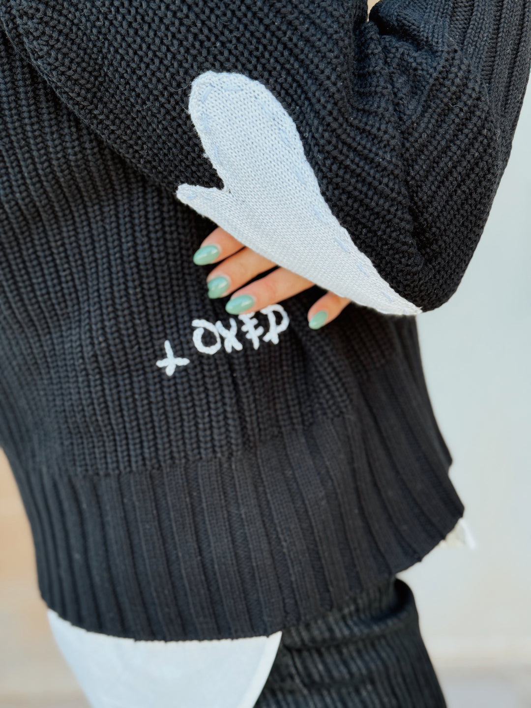 Kerri Rosenthal | Marlow Imperfect Heart Sweater - Black