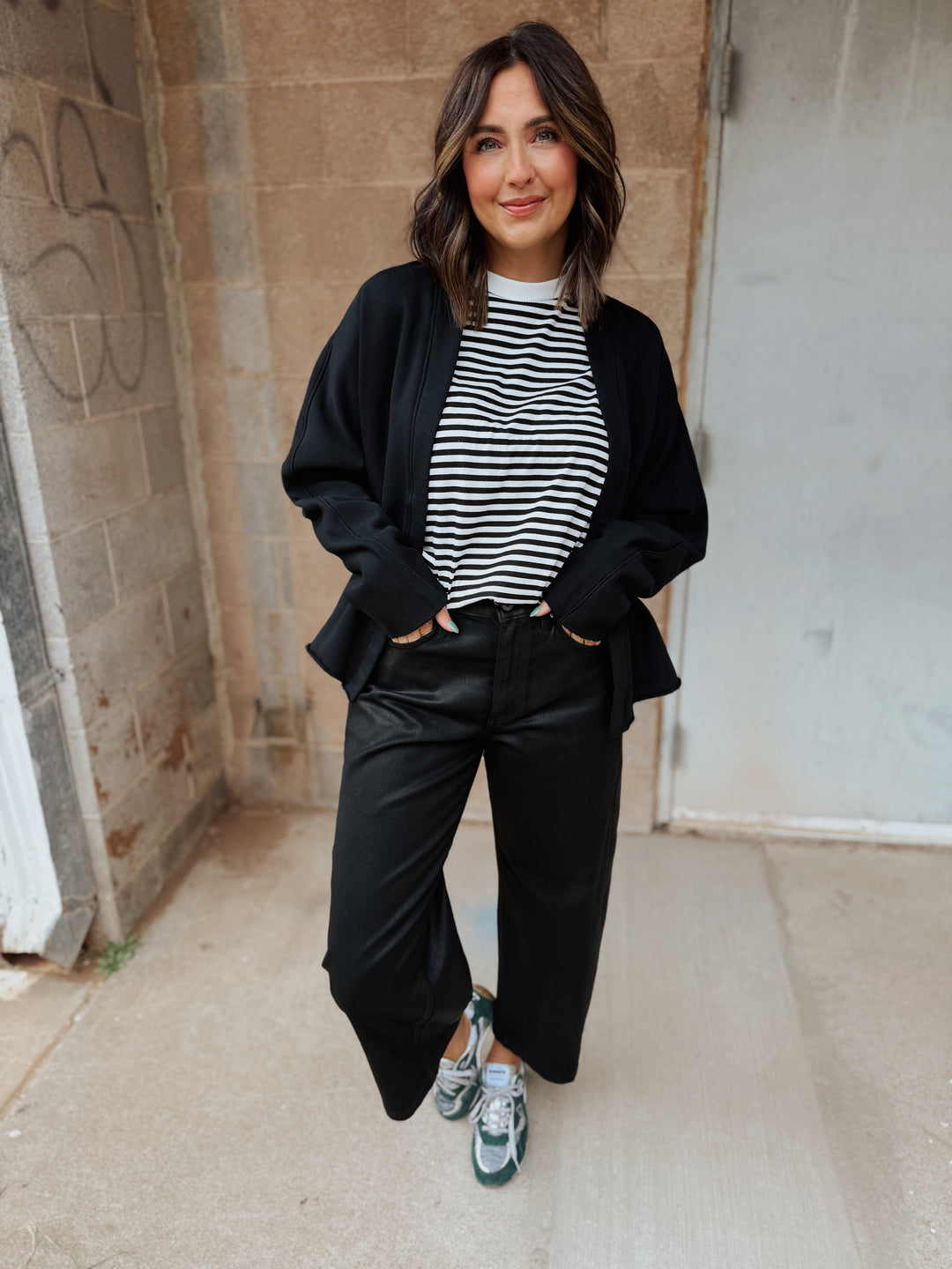 BLACK FRIDAY -Perfect White Tee | Olivia Cardigan - Vintage Black