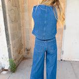 Habitual | Denim Vest - Cornflower Blue