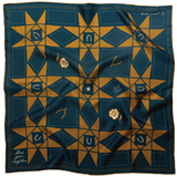 Jenni Earle | Silk Scarf - “Love Your Neighbor” - Square Neck & Hair Scarf