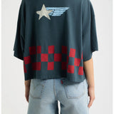 Daydreamer | Yonkers Speedway Cropped OS Tee -Vintage Black