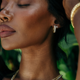 Sahira Jewelry Design | Piper Cz 18mm Hoops - Gold