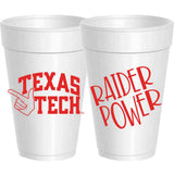 Sassy Cups | College Styrofoam Cups - Texas Tech - Raider Power