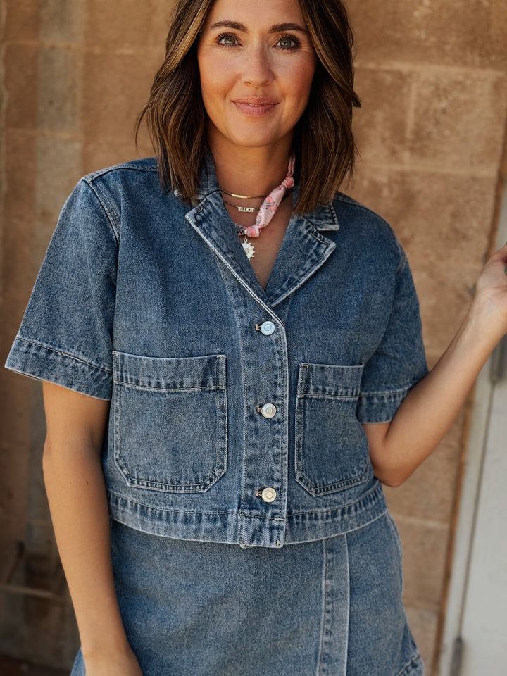 Boxy Denim Shirt