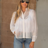 The Shirt | The Shiv Ruffled Shirt - White
