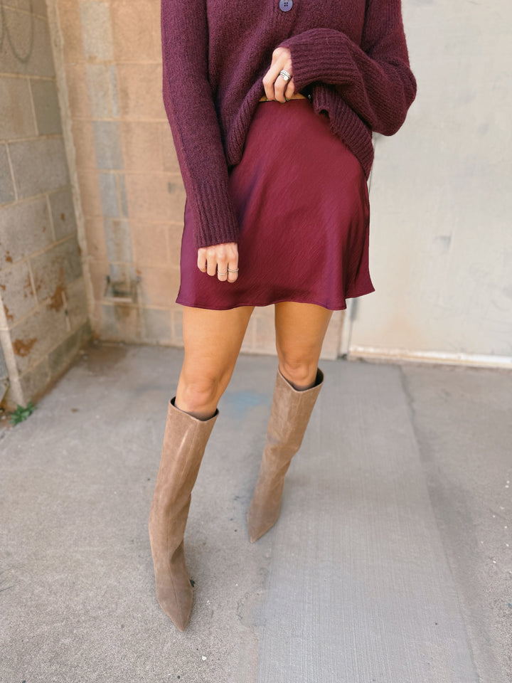 Z Supply | Chablis Mini Skirt - Merlot