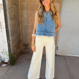 AG Jeans | Saige Wide Leg - Powder/Ecru