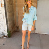 Habitual | Kenni Baggy Studded Short - Glacier