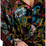 Free People | Juliette Printed Blouse - Black Combo