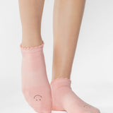 Pointe Studio | Women's Happy Full Foot Grip Sock - Coral