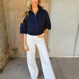 Good American | Good Waist Palazzo Jeans - White
