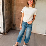 Good American | The Layered Tee - Vintage Grey