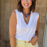 Pave Saint Scarf Necklace