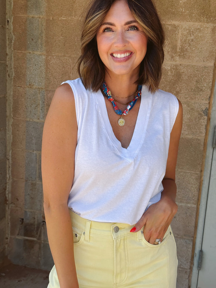 Pave Saint Scarf Necklace