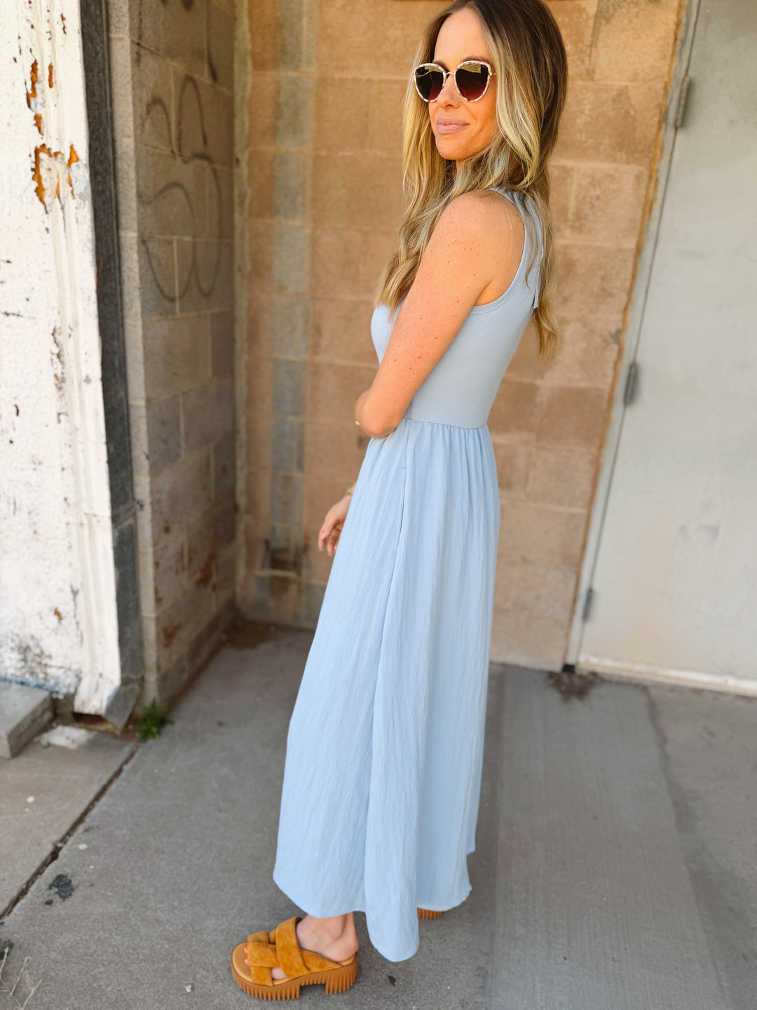 Z Supply | Charlotte Midi Dress - Blue Light