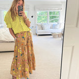 Kerri Rosenthal | Tia Faded Stripe Shirt - Cactus/Dark Citron