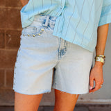 Habitual | Kenni Baggy Studded Short - Glacier